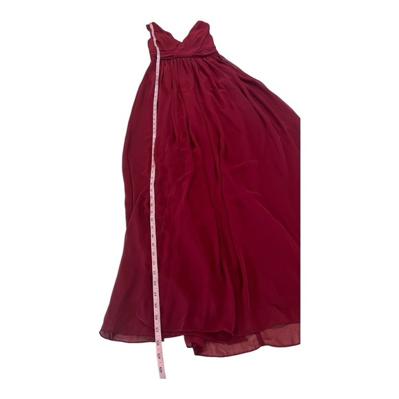 Sleeveless Draped Chiffon Maxi Dress Front Slit STYLE‎ 2894 Dessy Collection NEW - Picture 11 of 15